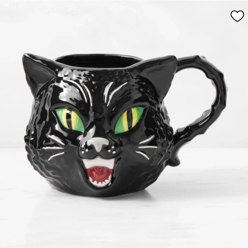 Williams Sonoma Cat Figural Mug - New
